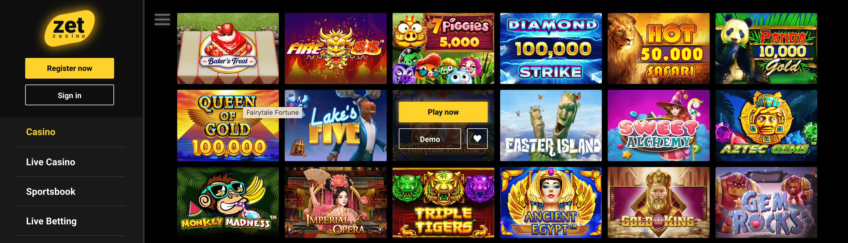 ZetCasino Slot